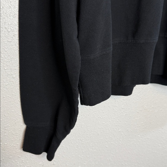 Sundays Women's Black Open Shoulder Hooded Sweatshirt Medium - Picture 4 of 6